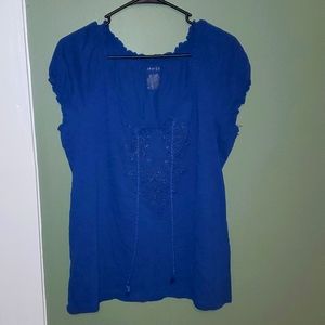 Blue st. John's bay blouse